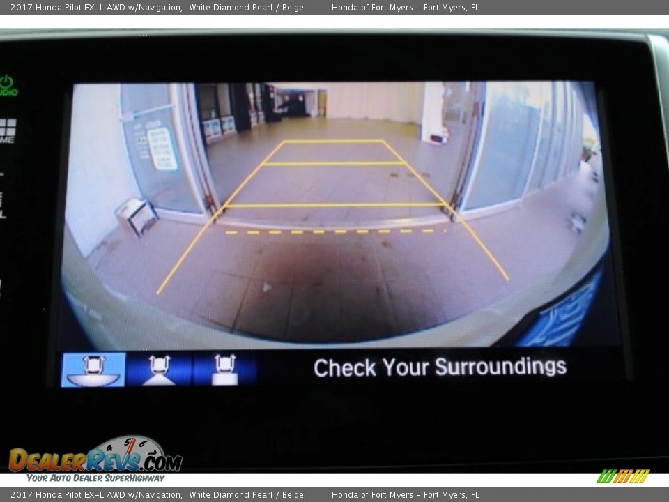 2017 Honda Pilot EX-L AWD w/Navigation White Diamond Pearl / Beige Photo #16
