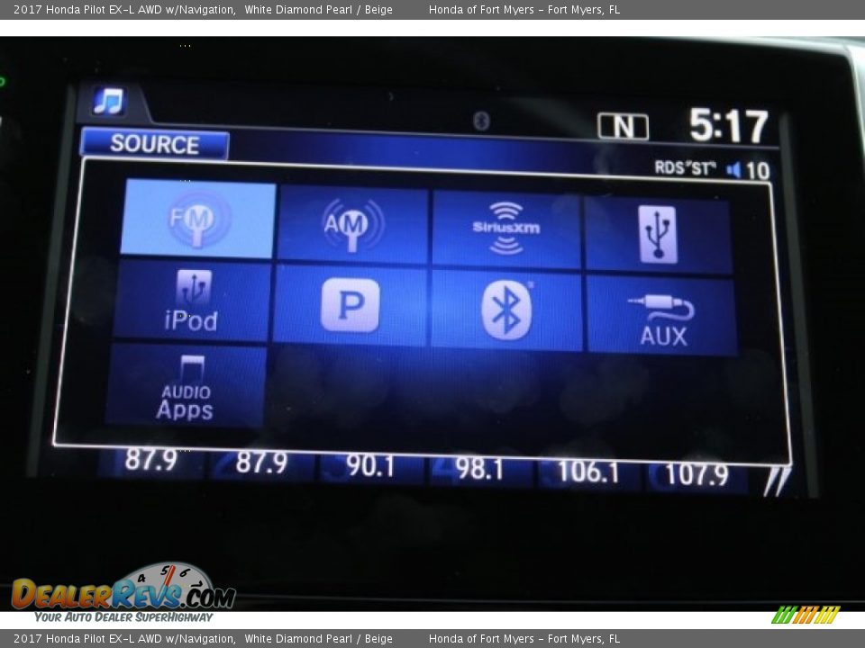 2017 Honda Pilot EX-L AWD w/Navigation White Diamond Pearl / Beige Photo #18