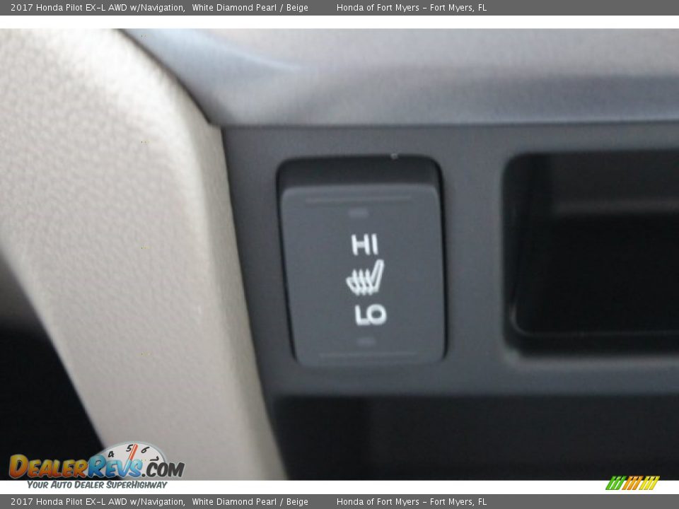 2017 Honda Pilot EX-L AWD w/Navigation White Diamond Pearl / Beige Photo #20
