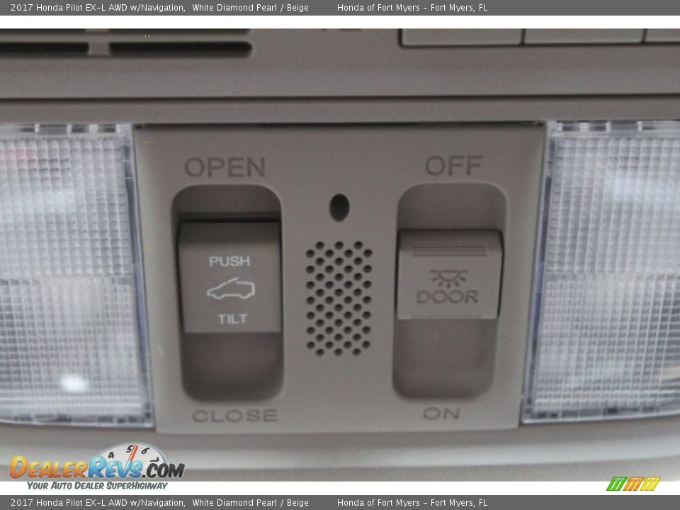 2017 Honda Pilot EX-L AWD w/Navigation White Diamond Pearl / Beige Photo #24