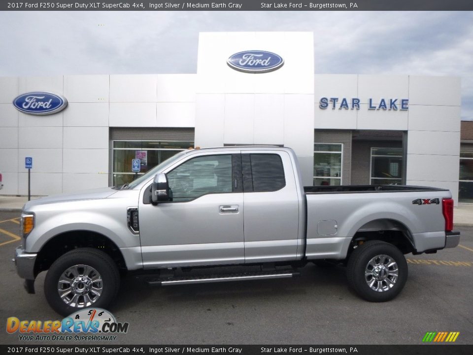 2017 Ford F250 Super Duty XLT SuperCab 4x4 Ingot Silver / Medium Earth Gray Photo #1