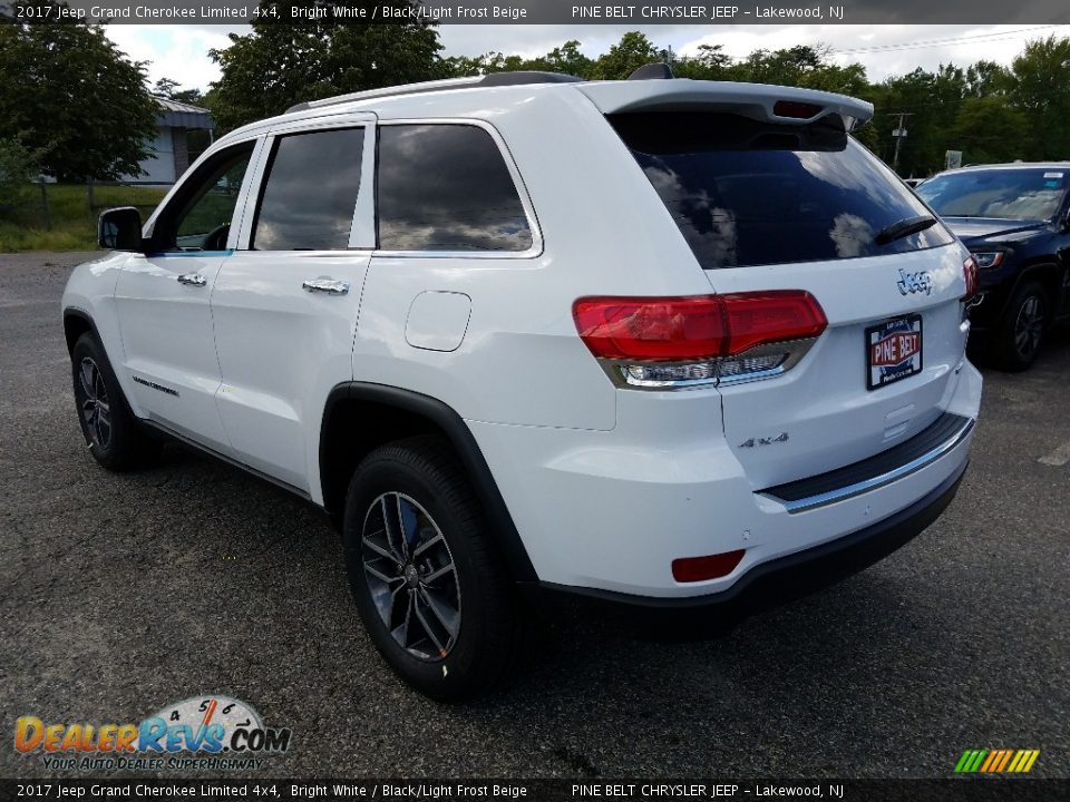 2017 Jeep Grand Cherokee Limited 4x4 Bright White / Black/Light Frost Beige Photo #4