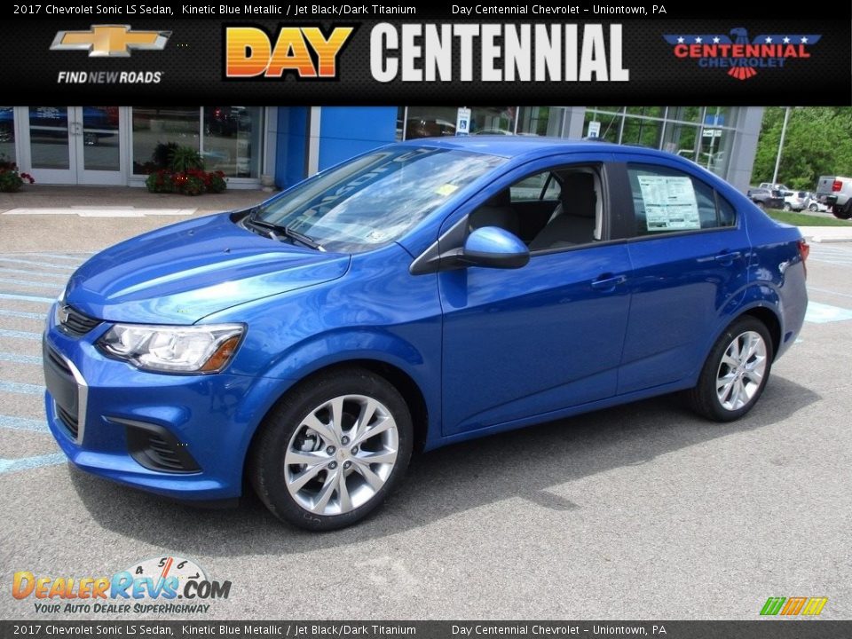 2017 Chevrolet Sonic LS Sedan Kinetic Blue Metallic / Jet Black/Dark Titanium Photo #1