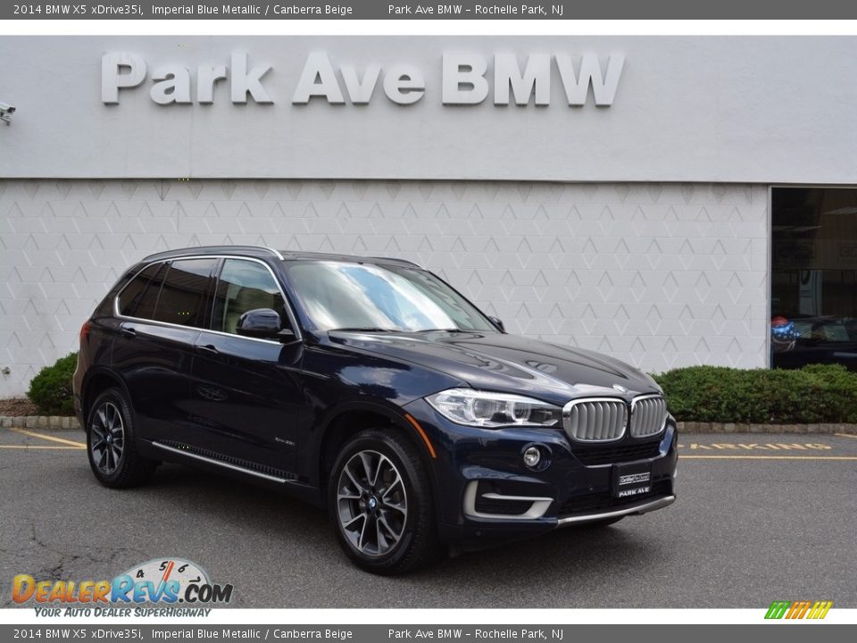 2014 BMW X5 xDrive35i Imperial Blue Metallic / Canberra Beige Photo #1