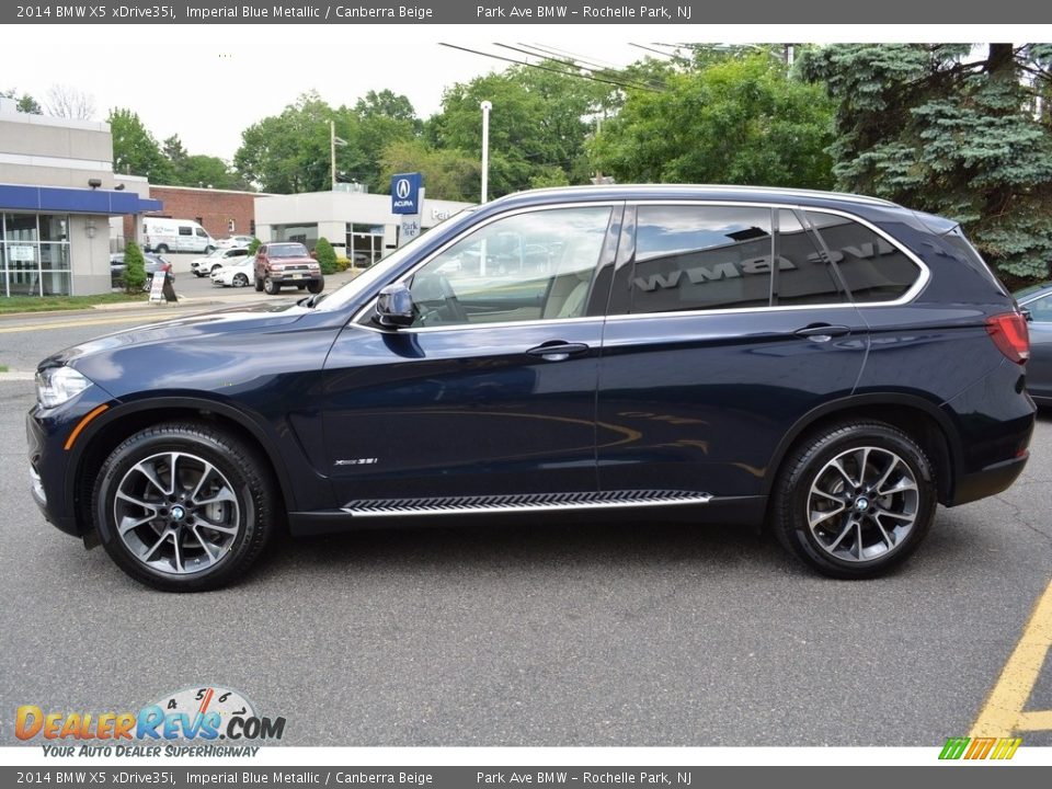 2014 BMW X5 xDrive35i Imperial Blue Metallic / Canberra Beige Photo #5