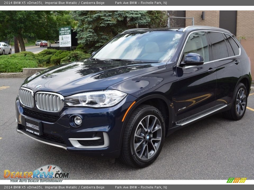 2014 BMW X5 xDrive35i Imperial Blue Metallic / Canberra Beige Photo #6