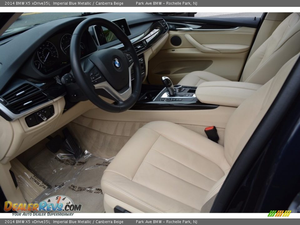 2014 BMW X5 xDrive35i Imperial Blue Metallic / Canberra Beige Photo #10