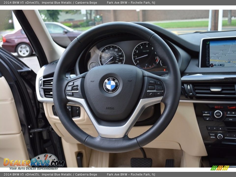 2014 BMW X5 xDrive35i Imperial Blue Metallic / Canberra Beige Photo #18