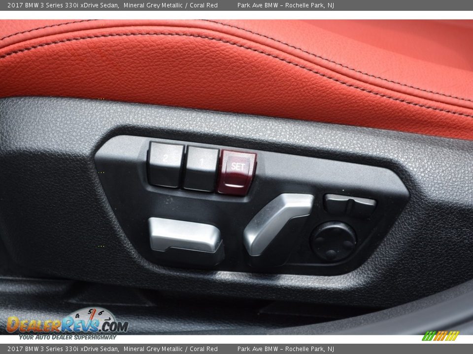 2017 BMW 3 Series 330i xDrive Sedan Mineral Grey Metallic / Coral Red Photo #12