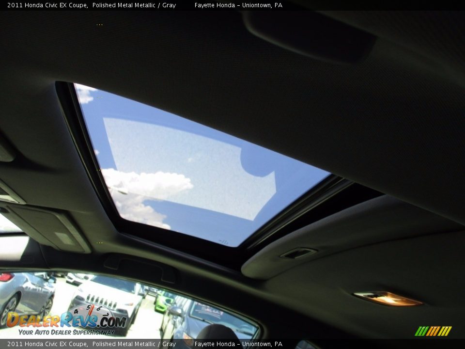 2011 Honda Civic EX Coupe Polished Metal Metallic / Gray Photo #11