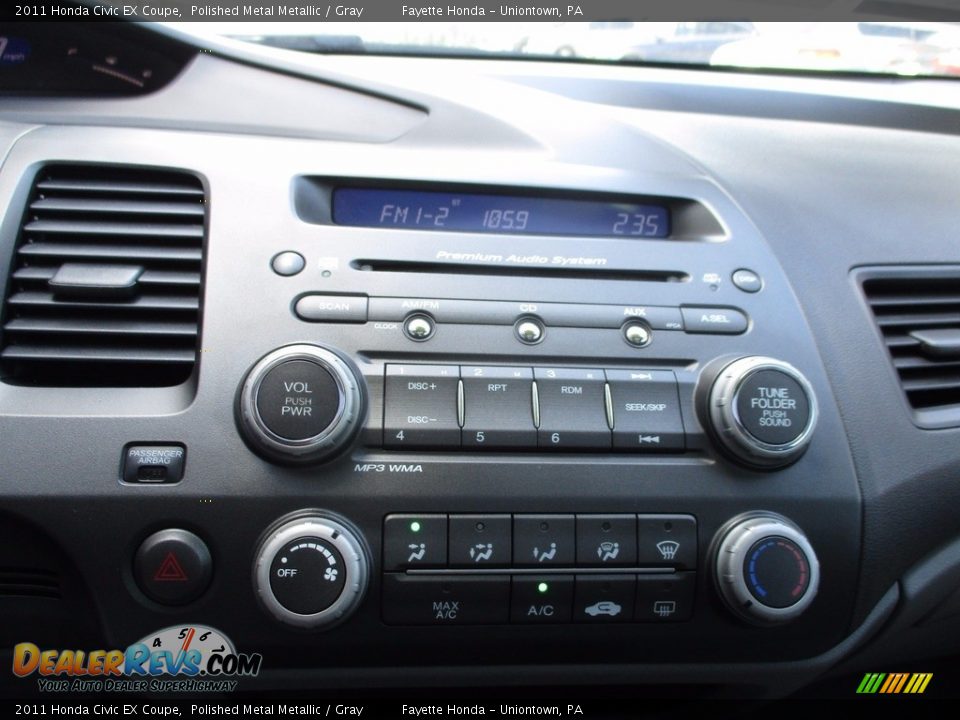 2011 Honda Civic EX Coupe Polished Metal Metallic / Gray Photo #13