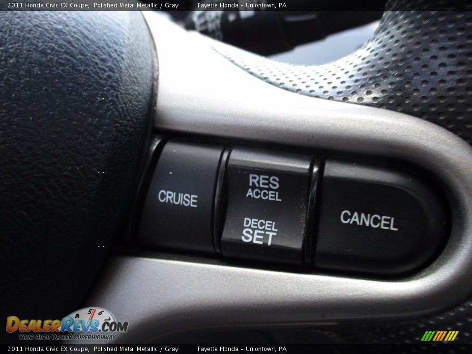 2011 Honda Civic EX Coupe Polished Metal Metallic / Gray Photo #14