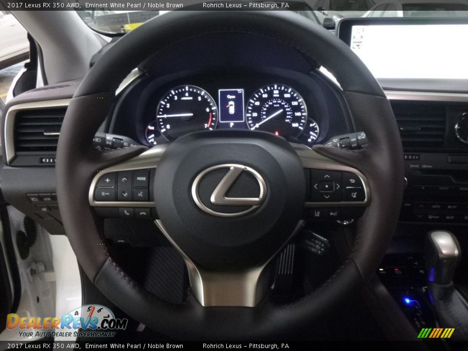 2017 Lexus RX 350 AWD Eminent White Pearl / Noble Brown Photo #15