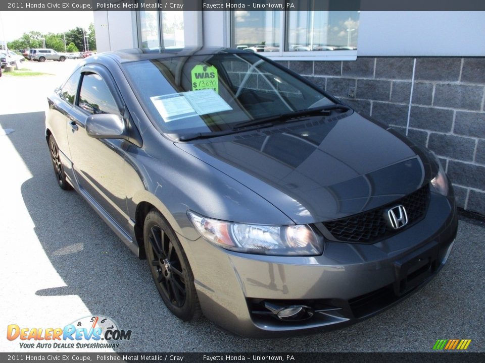 2011 Honda Civic EX Coupe Polished Metal Metallic / Gray Photo #19