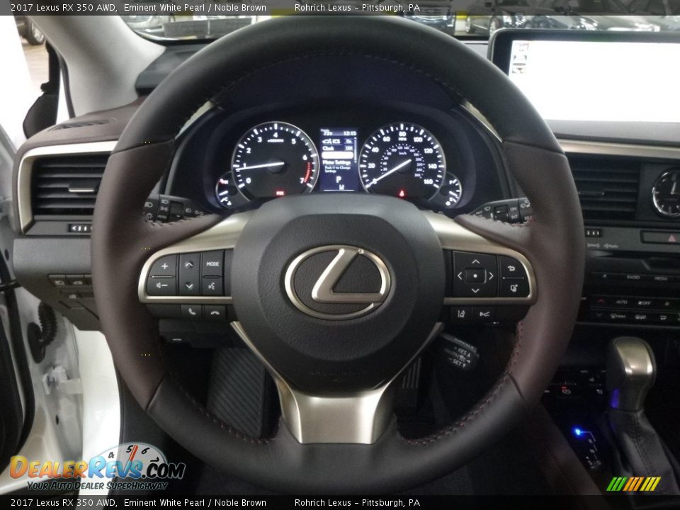 2017 Lexus RX 350 AWD Eminent White Pearl / Noble Brown Photo #15