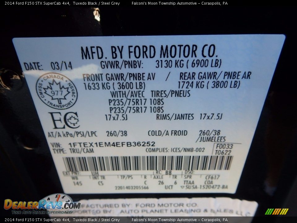 2014 Ford F150 STX SuperCab 4x4 Tuxedo Black / Steel Grey Photo #24