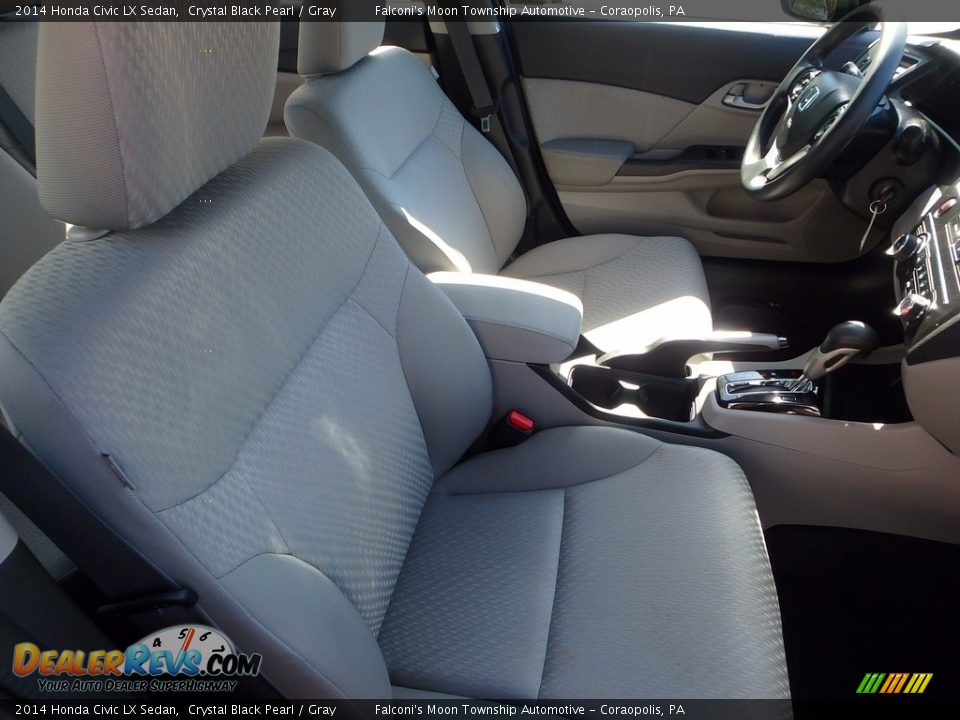 2014 Honda Civic LX Sedan Crystal Black Pearl / Gray Photo #10
