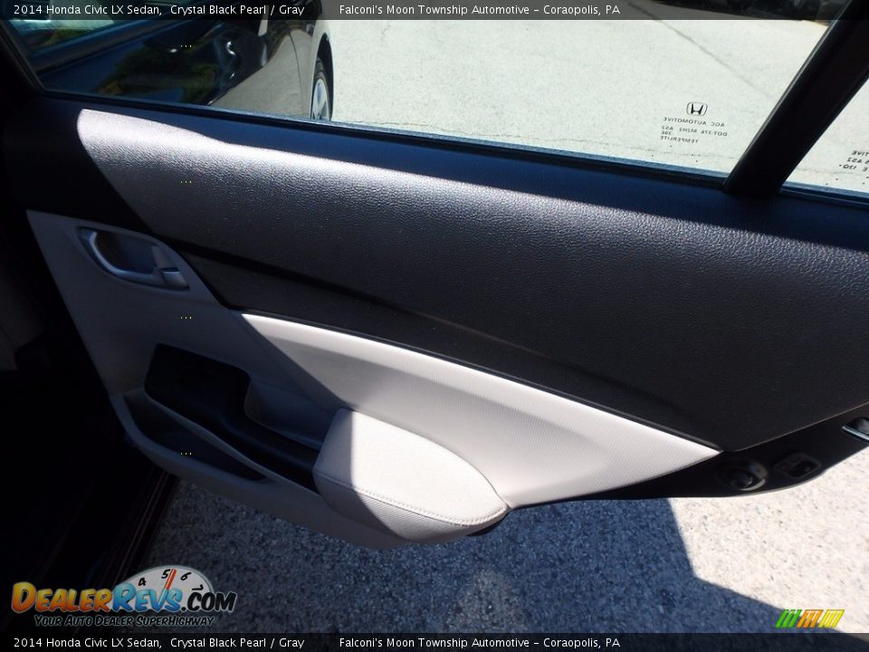 2014 Honda Civic LX Sedan Crystal Black Pearl / Gray Photo #14