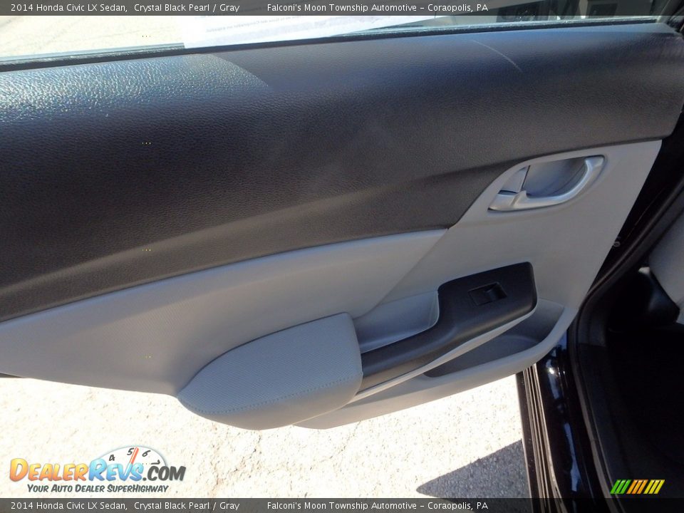 2014 Honda Civic LX Sedan Crystal Black Pearl / Gray Photo #18