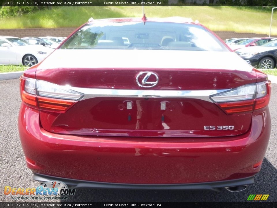 2017 Lexus ES 350 Matador Red Mica / Parchment Photo #6