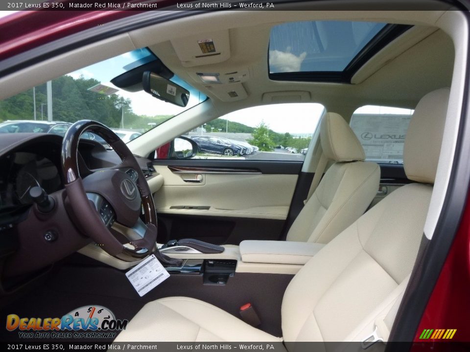 2017 Lexus ES 350 Matador Red Mica / Parchment Photo #7