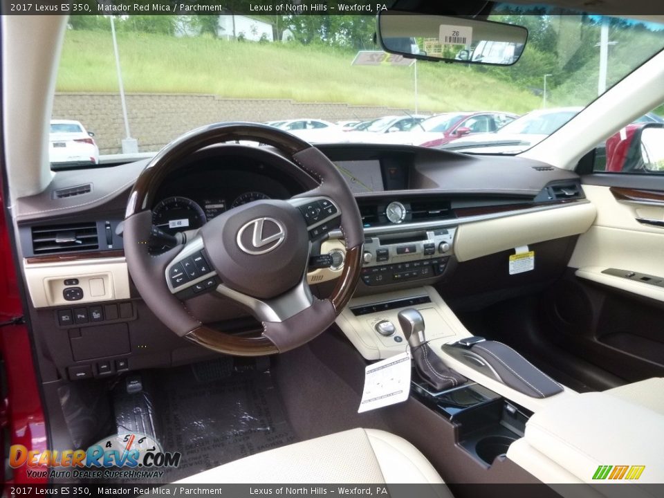 2017 Lexus ES 350 Matador Red Mica / Parchment Photo #9