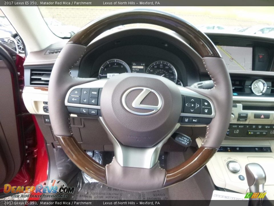 2017 Lexus ES 350 Matador Red Mica / Parchment Photo #12