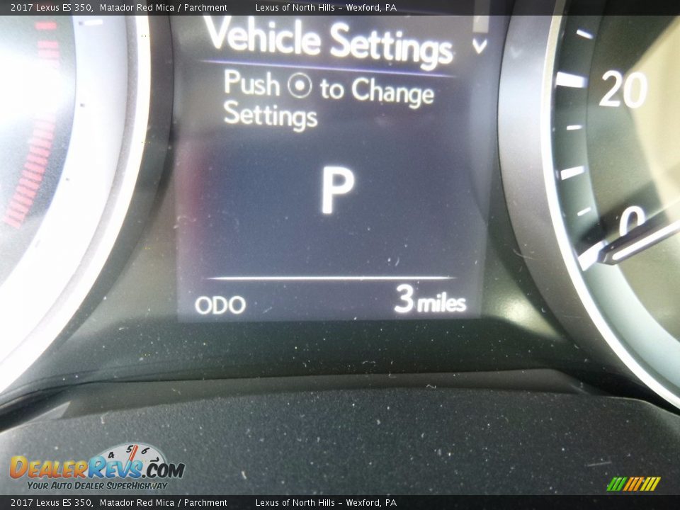 2017 Lexus ES 350 Matador Red Mica / Parchment Photo #15