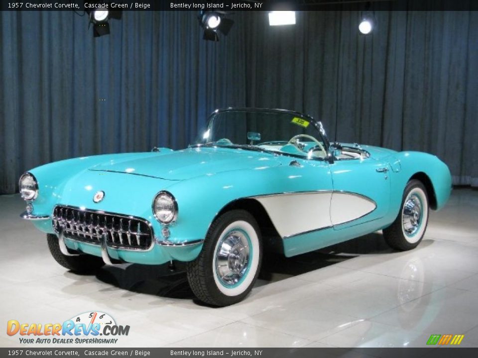 1957 Chevrolet Corvette Cascade Green / Beige Photo #1
