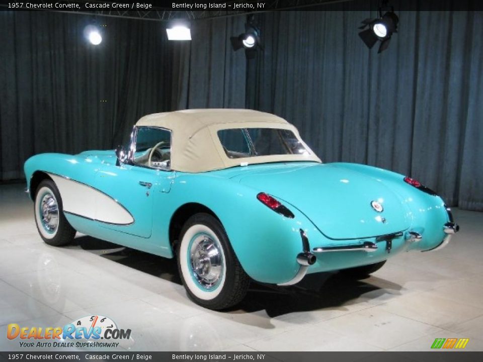 1957 Chevrolet Corvette Cascade Green / Beige Photo #2