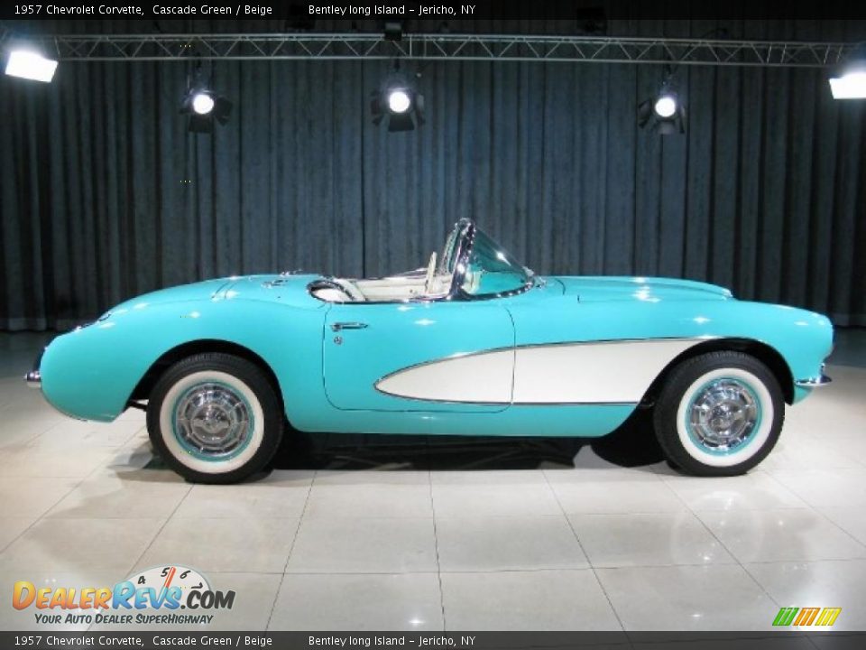 1957 Chevrolet Corvette Cascade Green / Beige Photo #3