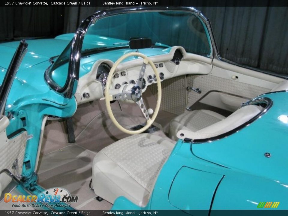 1957 Chevrolet Corvette Cascade Green / Beige Photo #7