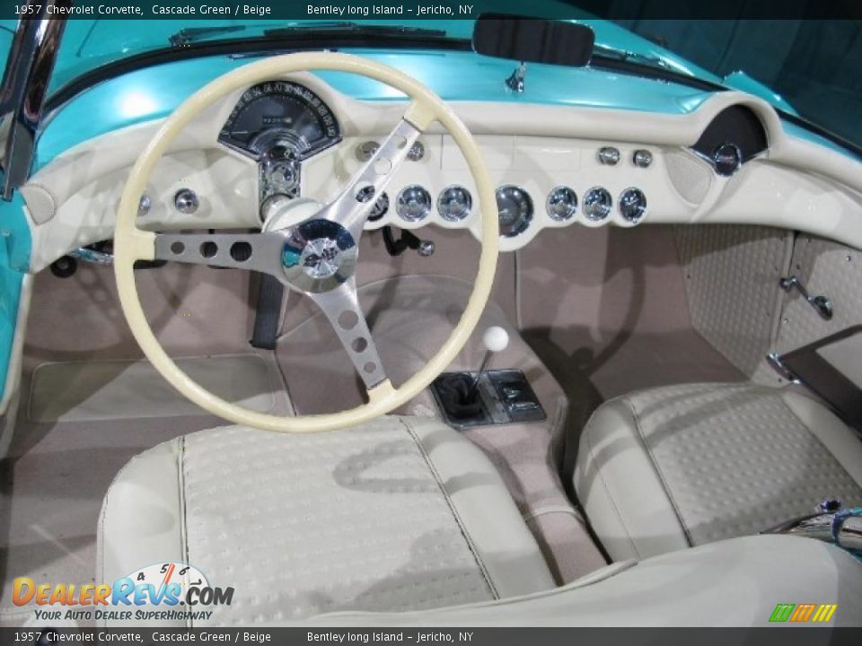 1957 Chevrolet Corvette Cascade Green / Beige Photo #8