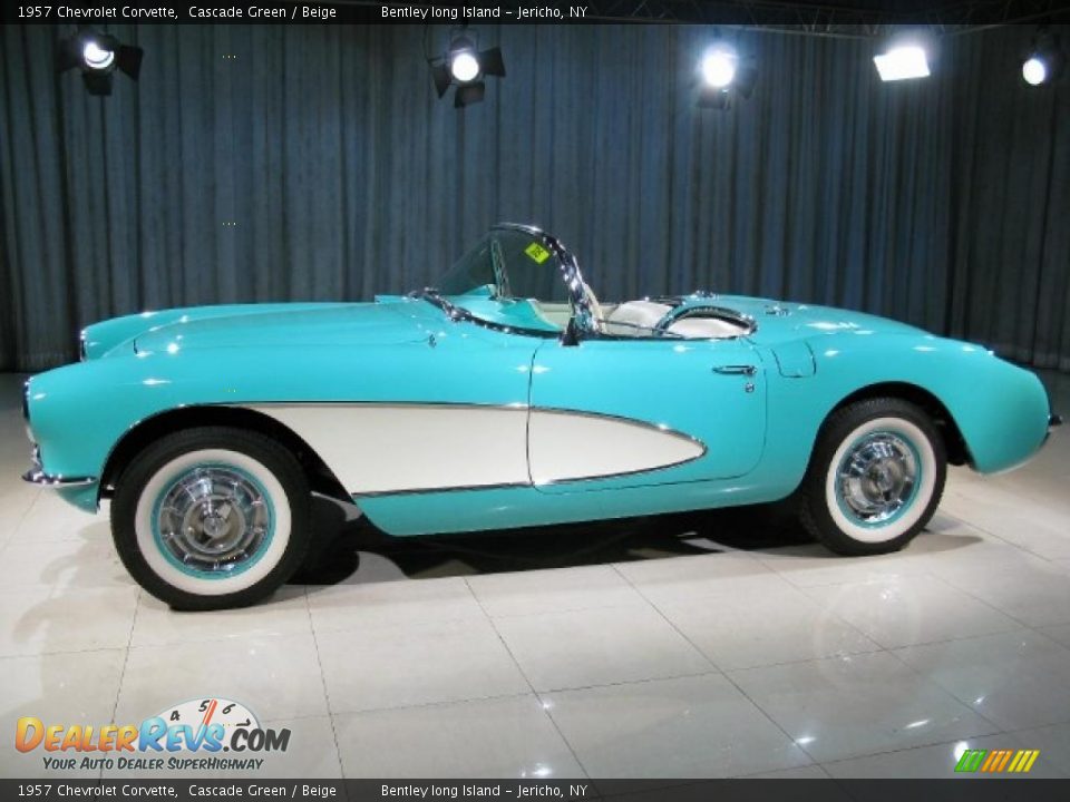 1957 Chevrolet Corvette Cascade Green / Beige Photo #19