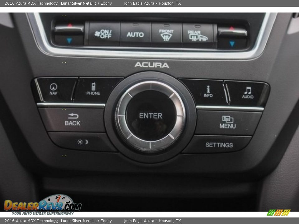 2016 Acura MDX Technology Lunar Silver Metallic / Ebony Photo #35