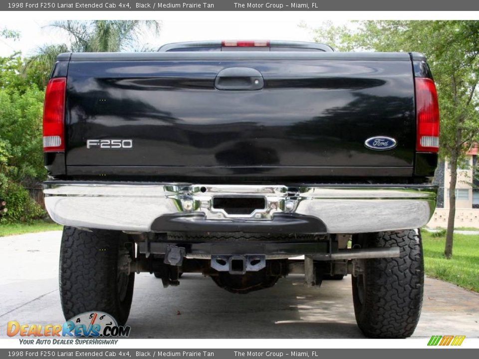 1998 Ford F250 Lariat Extended Cab 4x4 Black / Medium Prairie Tan Photo #5