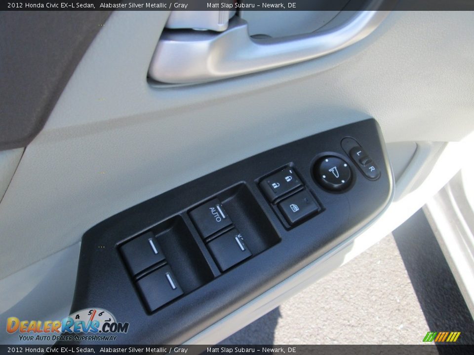 2012 Honda Civic EX-L Sedan Alabaster Silver Metallic / Gray Photo #15