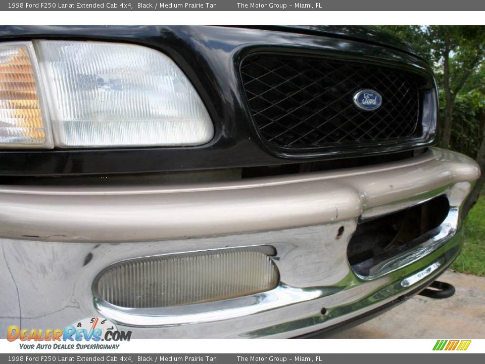 1998 Ford F250 Lariat Extended Cab 4x4 Black / Medium Prairie Tan Photo #17
