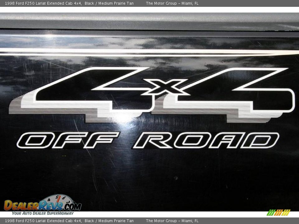 1998 Ford F250 Lariat Extended Cab 4x4 Black / Medium Prairie Tan Photo #30