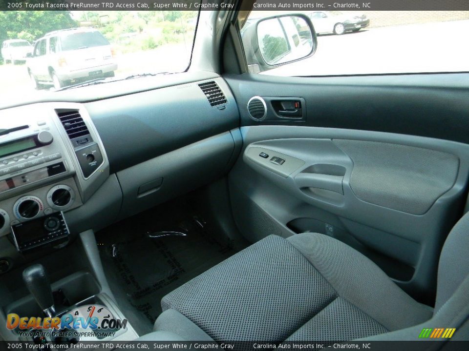 2005 Toyota Tacoma PreRunner TRD Access Cab Super White / Graphite Gray Photo #15