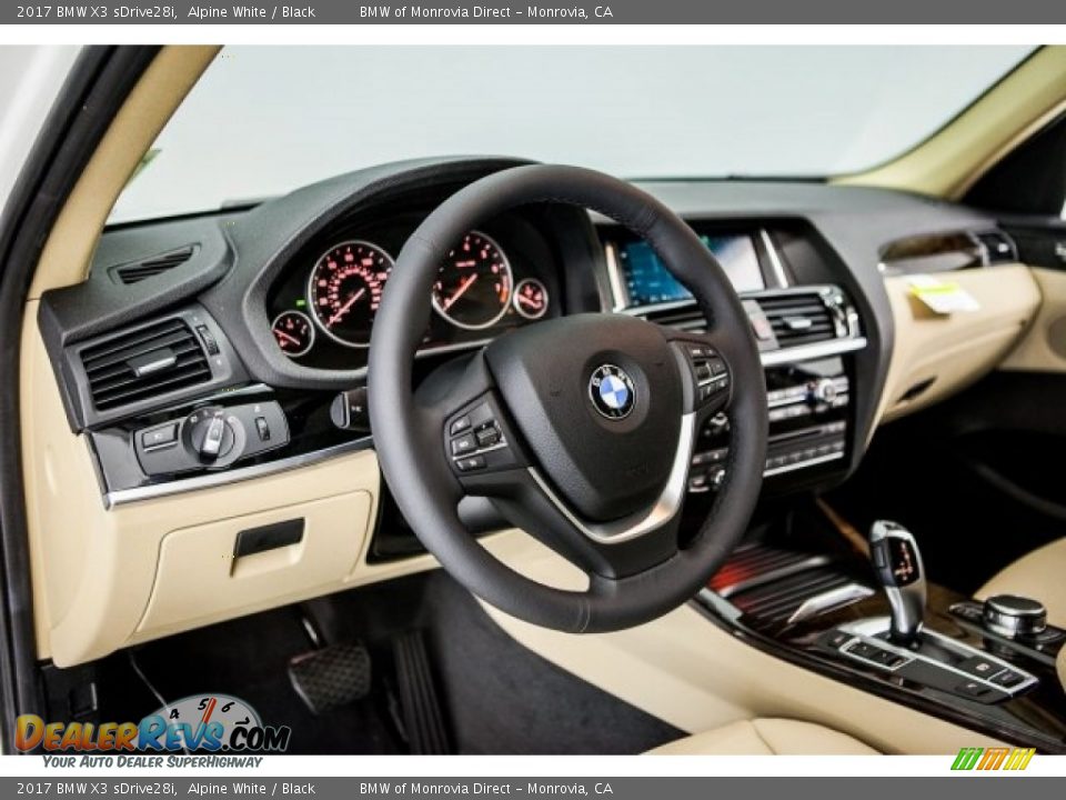 2017 BMW X3 sDrive28i Alpine White / Black Photo #6