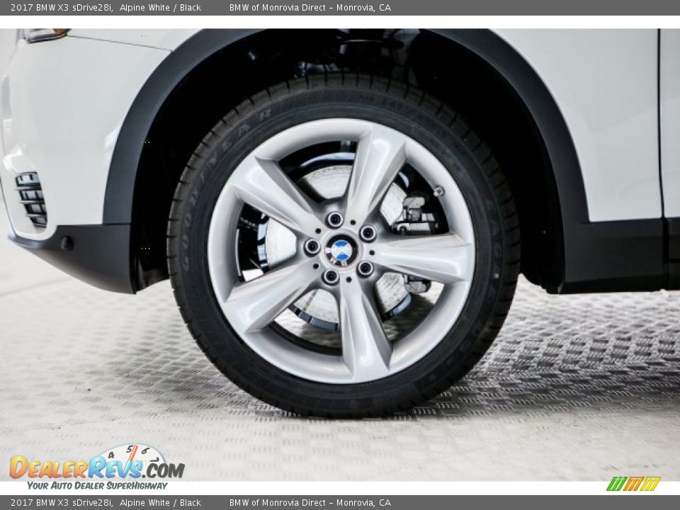 2017 BMW X3 sDrive28i Alpine White / Black Photo #8