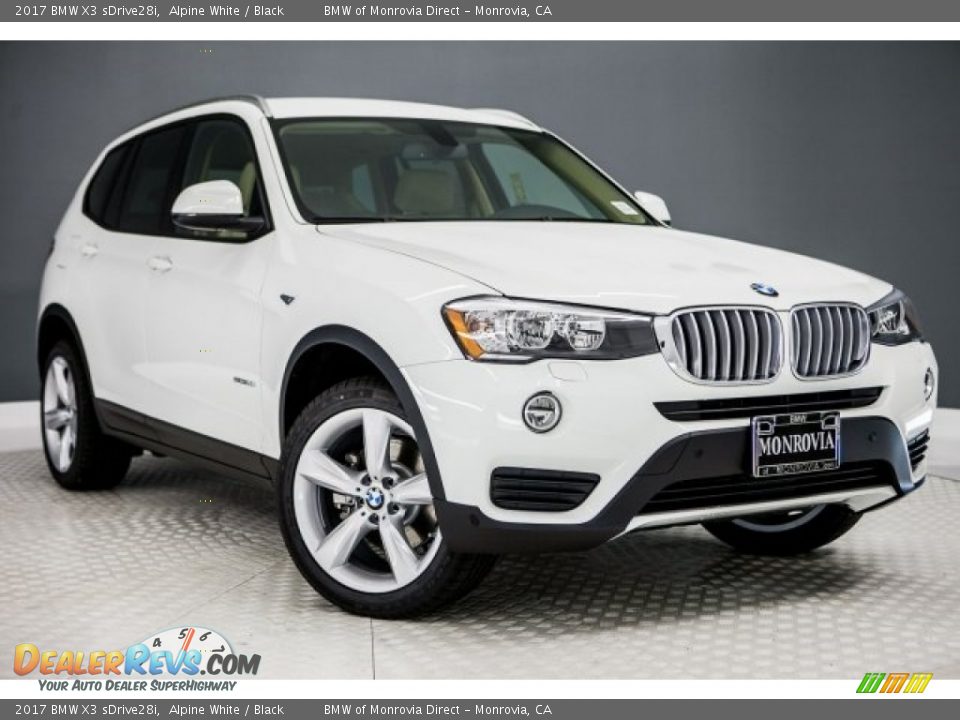 2017 BMW X3 sDrive28i Alpine White / Black Photo #12