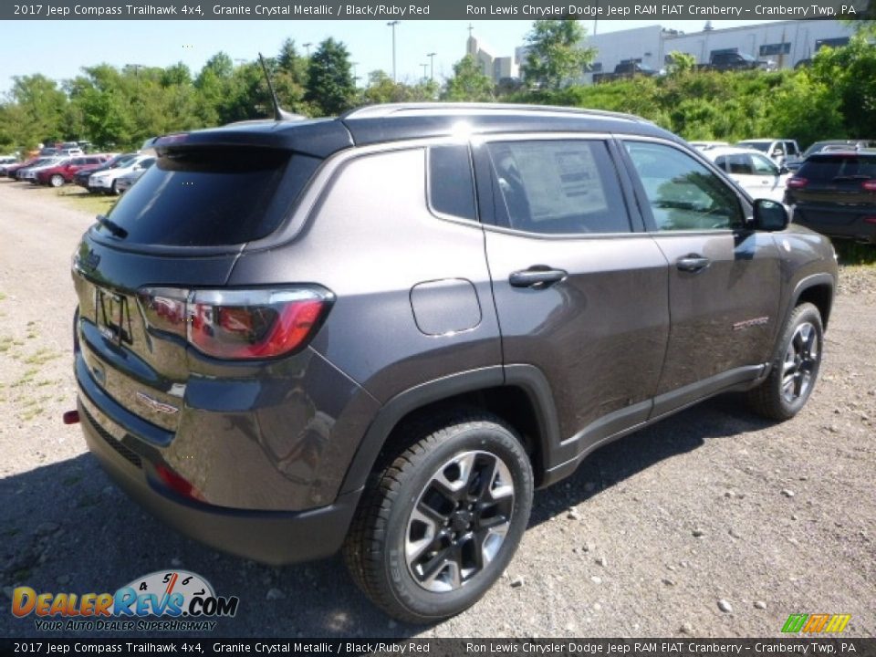 2017 Jeep Compass Trailhawk 4x4 Granite Crystal Metallic / Black/Ruby Red Photo #5