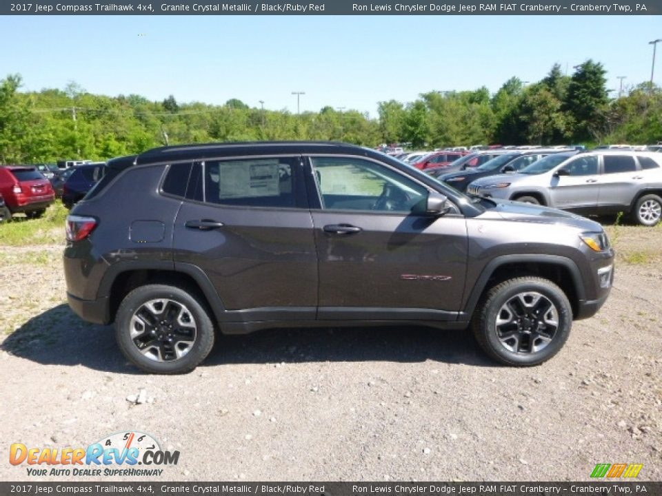 2017 Jeep Compass Trailhawk 4x4 Granite Crystal Metallic / Black/Ruby Red Photo #6