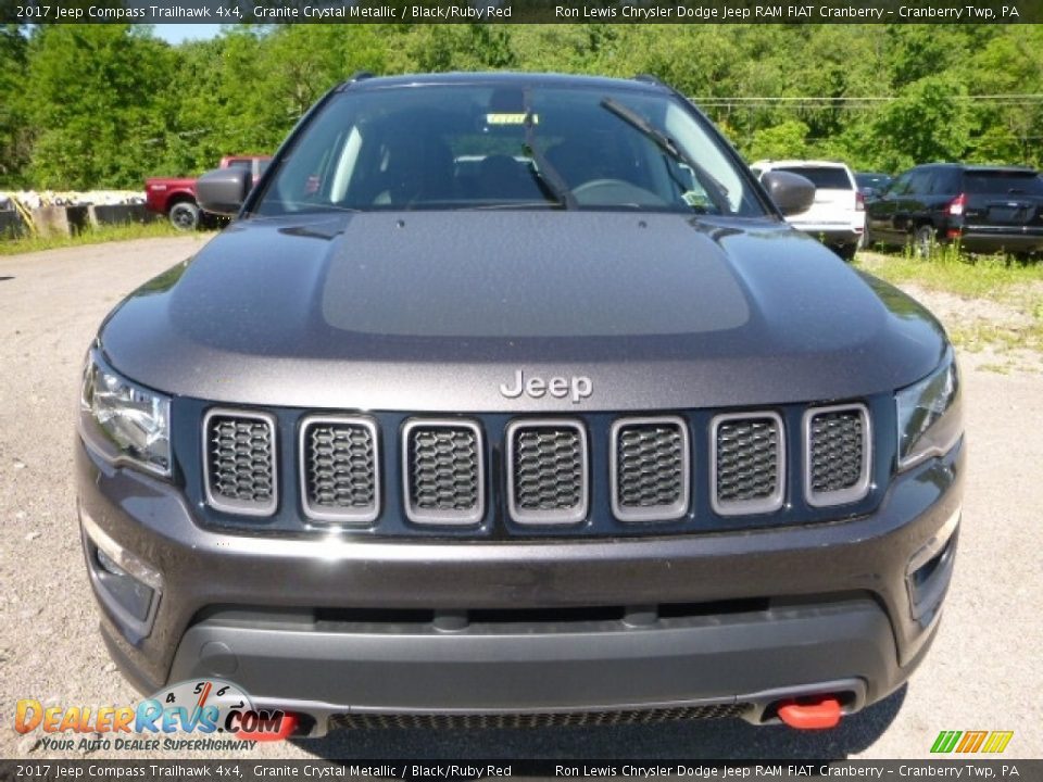 2017 Jeep Compass Trailhawk 4x4 Granite Crystal Metallic / Black/Ruby Red Photo #8