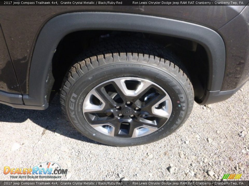 2017 Jeep Compass Trailhawk 4x4 Granite Crystal Metallic / Black/Ruby Red Photo #9