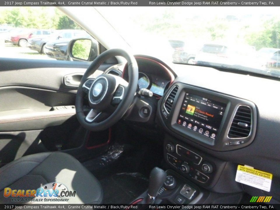 2017 Jeep Compass Trailhawk 4x4 Granite Crystal Metallic / Black/Ruby Red Photo #11