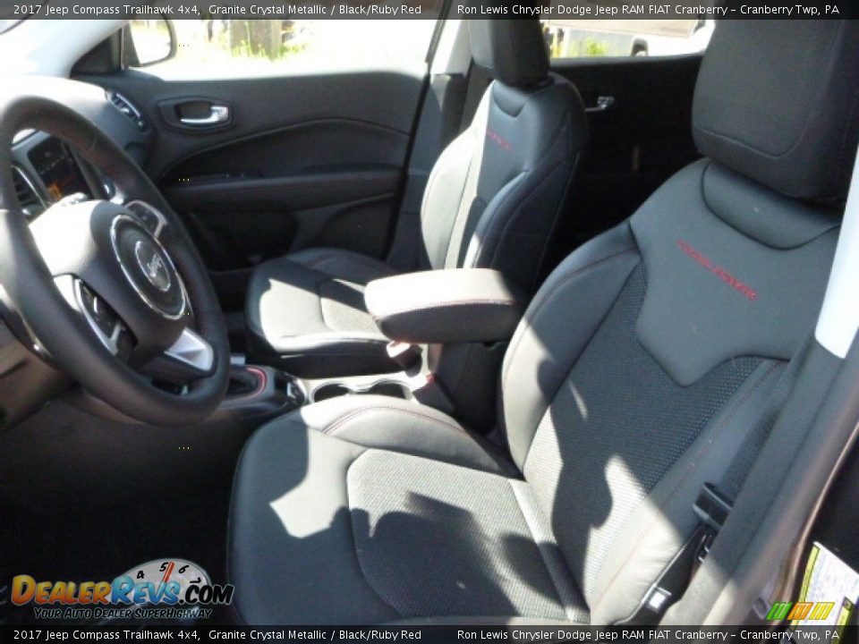 2017 Jeep Compass Trailhawk 4x4 Granite Crystal Metallic / Black/Ruby Red Photo #15