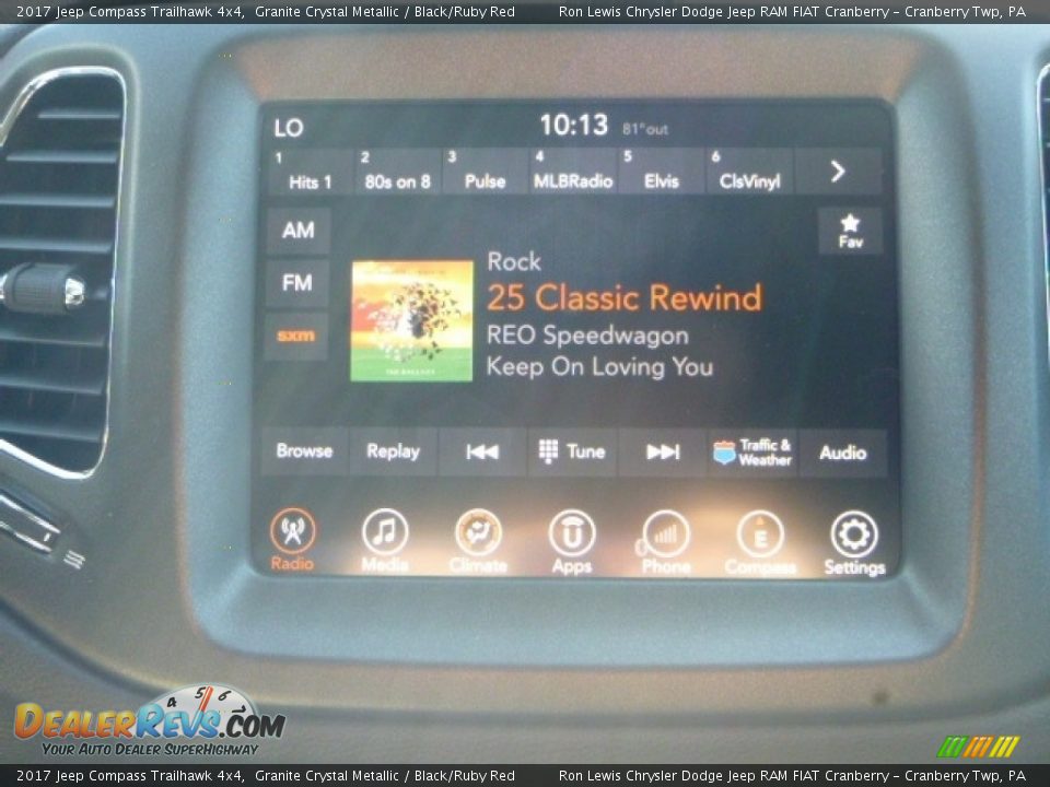 2017 Jeep Compass Trailhawk 4x4 Granite Crystal Metallic / Black/Ruby Red Photo #16